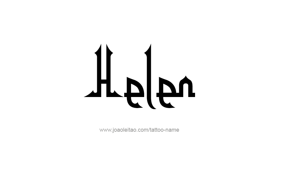 Tattoo Design Name Helen   