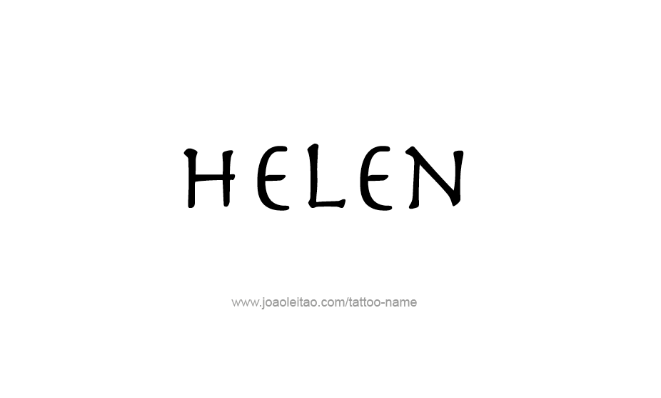 Tattoo Design Name Helen   