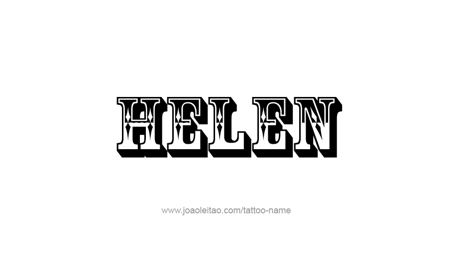 Tattoo Design Name Helen   