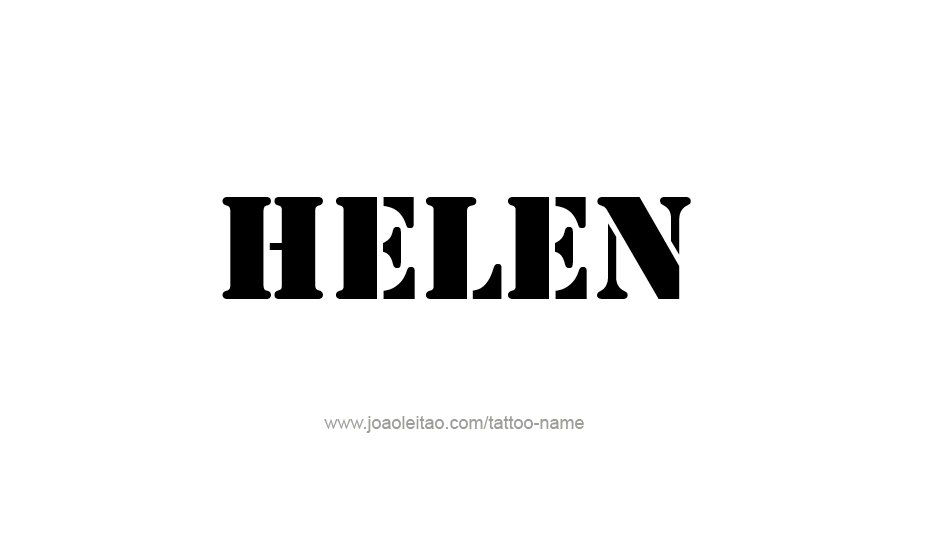 Tattoo Design Name Helen   