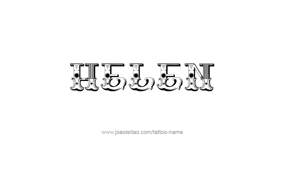 Tattoo Design Name Helen   