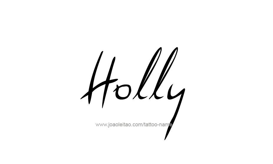 Tattoo Design Name Holly   