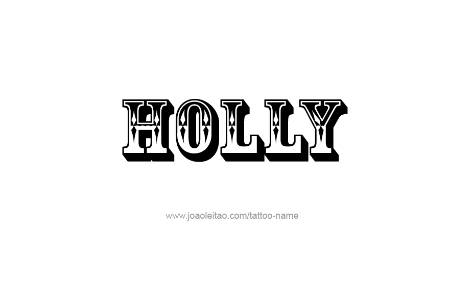 Tattoo Design Name Holly   