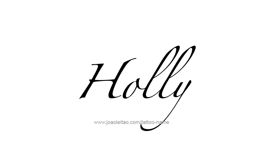 Tattoo Design Name Holly   