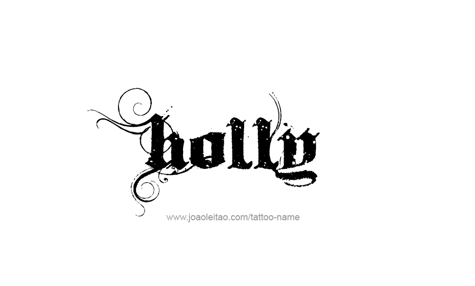 Tattoo Design Name Holly   