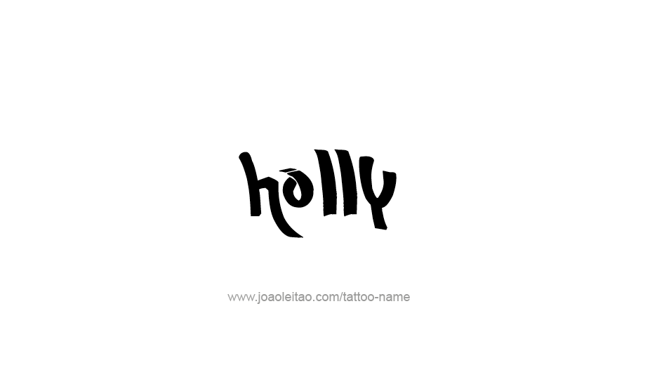 Tattoo Design Name Holly   