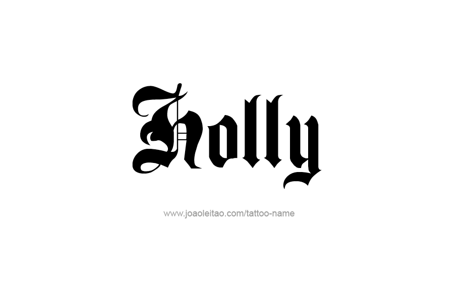 Tattoo Design Name Holly   