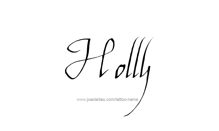 Tattoo Design Name Holly   