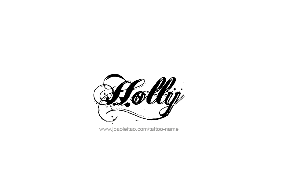 Tattoo Design Name Holly   