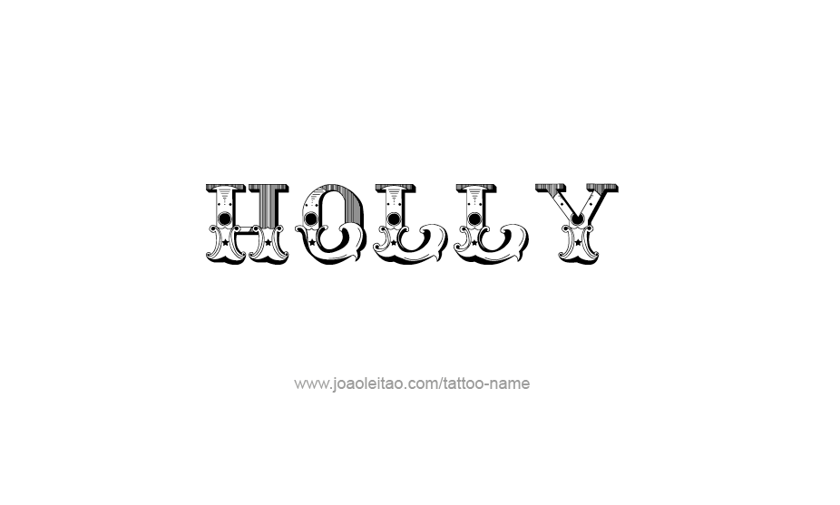 Tattoo Design Name Holly   