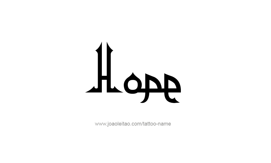 Tattoo Design Name Hope   