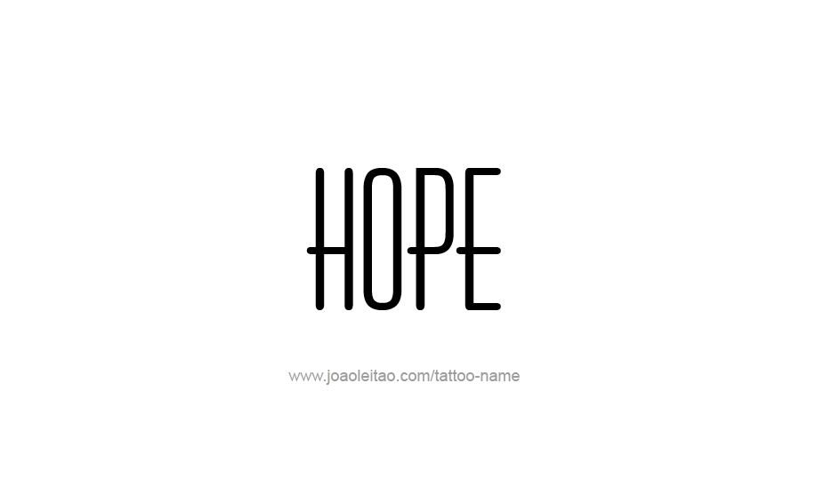 Tattoo Design Name Hope   