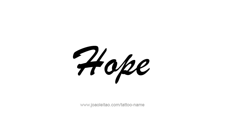 Tattoo Design Name Hope   