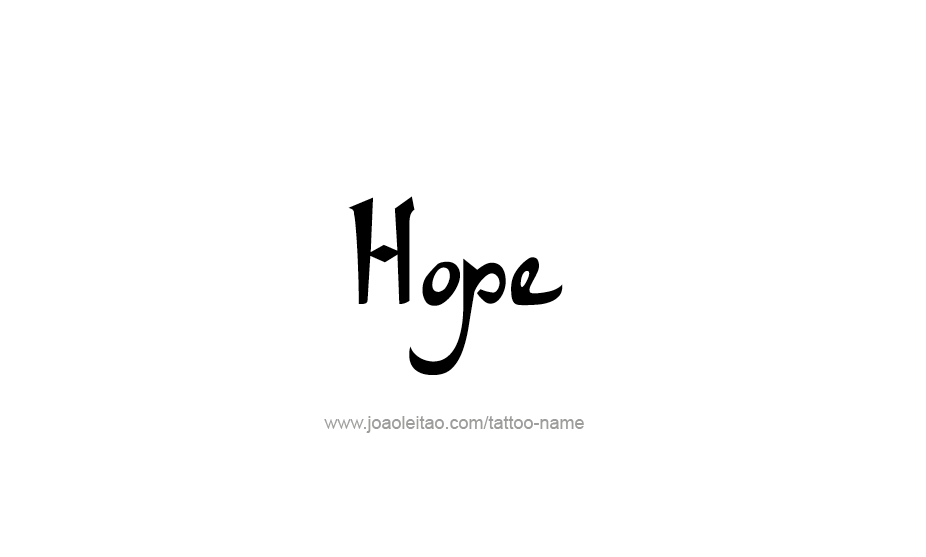 Tattoo Design Name Hope   