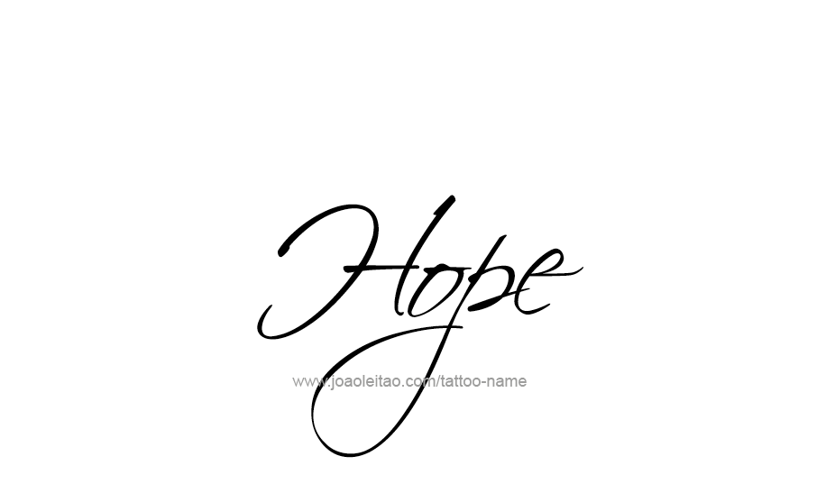 Tattoo Design Inspiration Name Hope   