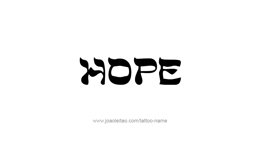 Tattoo Design Name Hope   