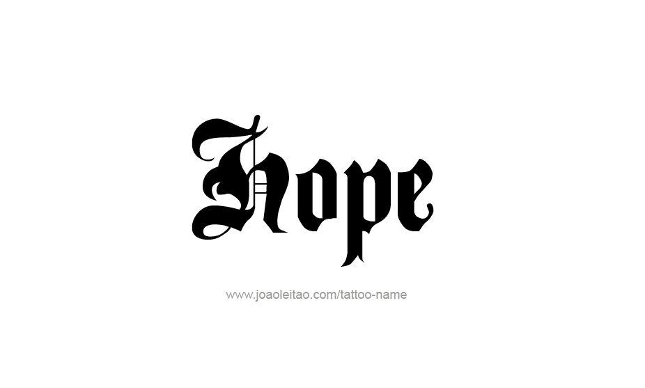 Tattoo Design Inspiration Name Hope   