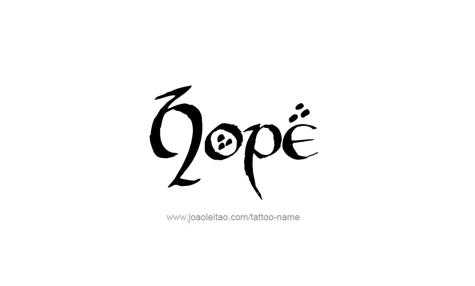 Tattoo Design Inspiration Name Hope   