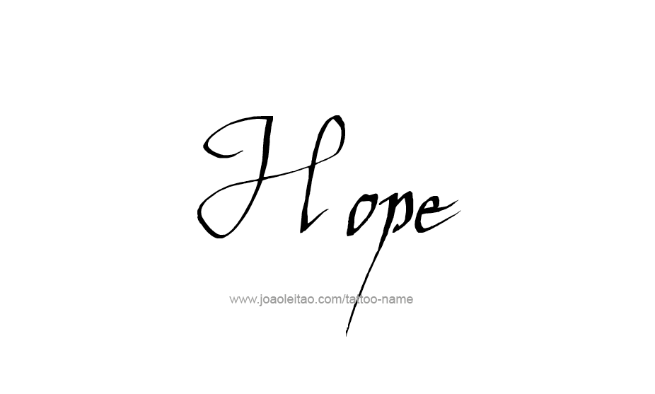 Tattoo Design Inspiration Name Hope   