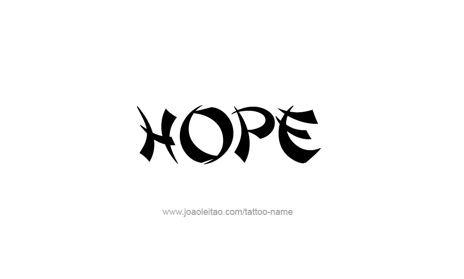 Tattoo Design Name Hope   