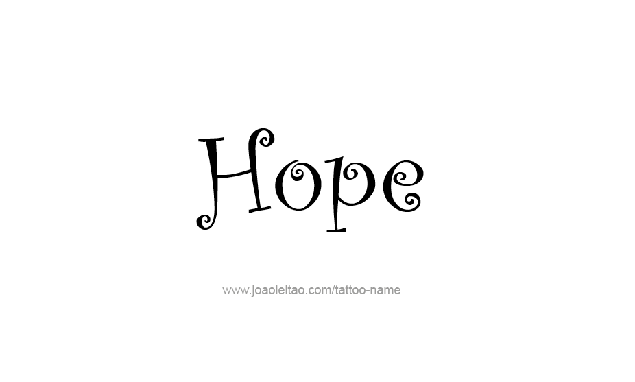 Tattoo Design Name Hope   