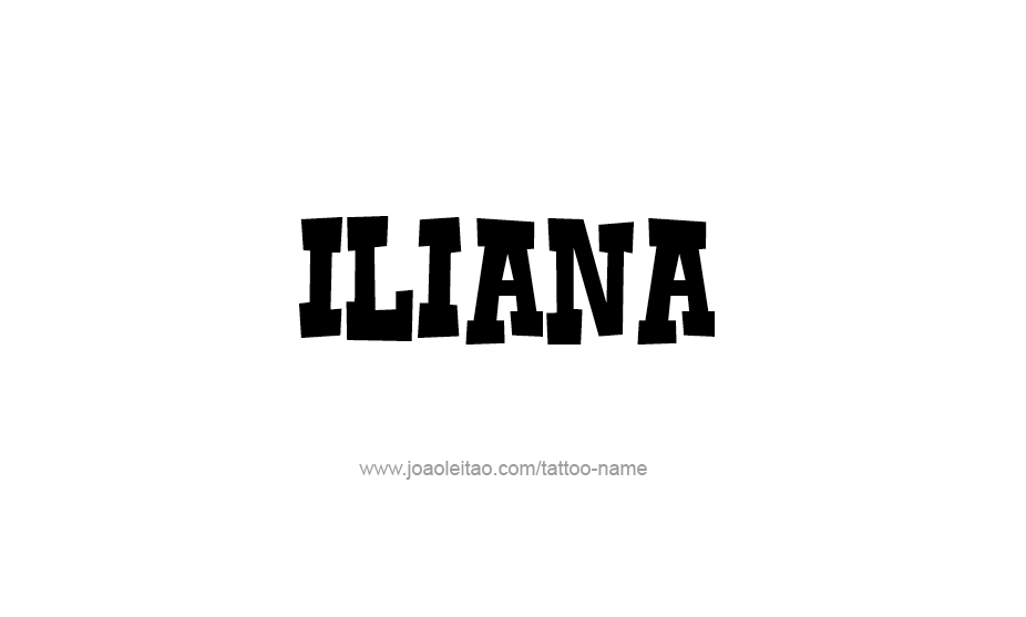 Tattoo Design Name Iliana   