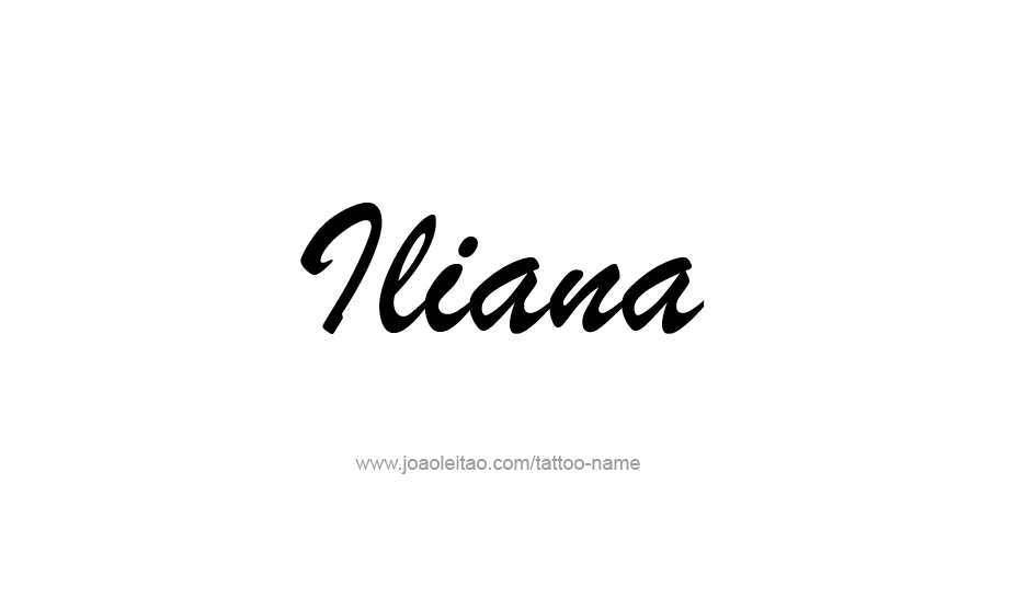 Tattoo Design Name Iliana   