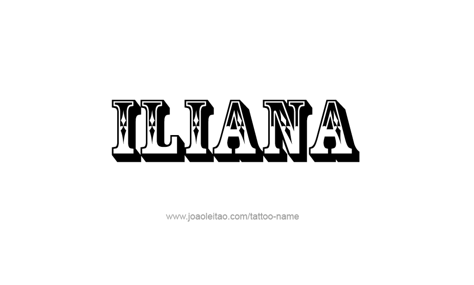 Tattoo Design Name Iliana   