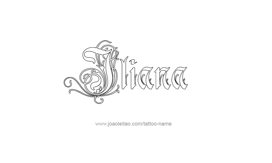 Tattoo Design Name Iliana   