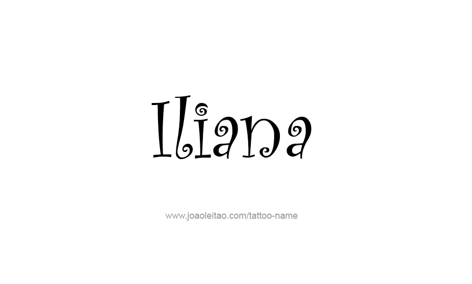 Tattoo Design Name Iliana   