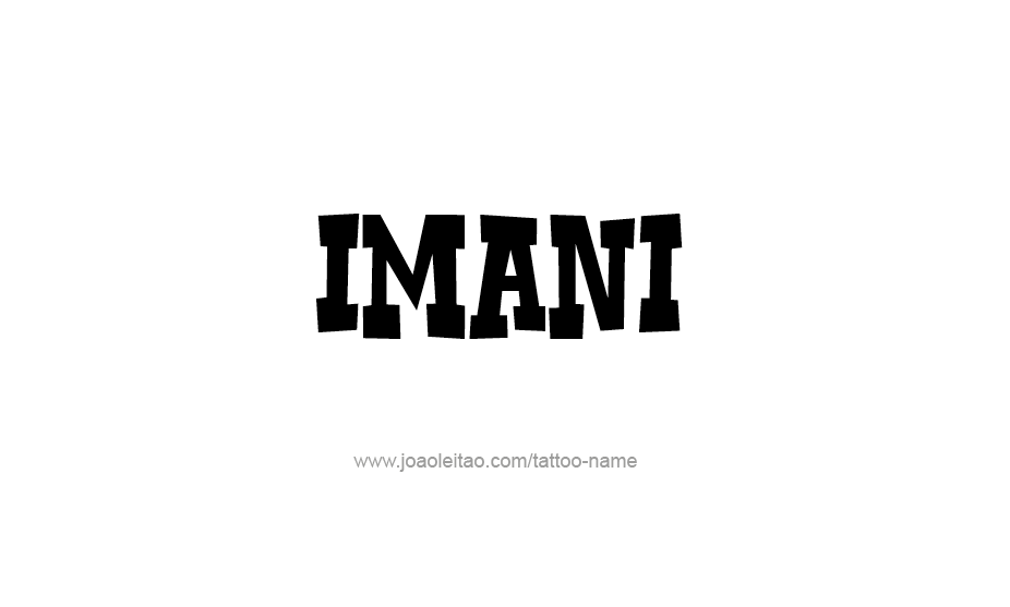 Tattoo Design Name Imani   