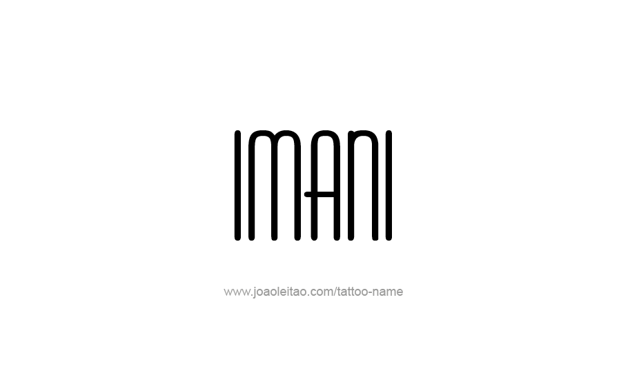 Tattoo Design Name Imani   