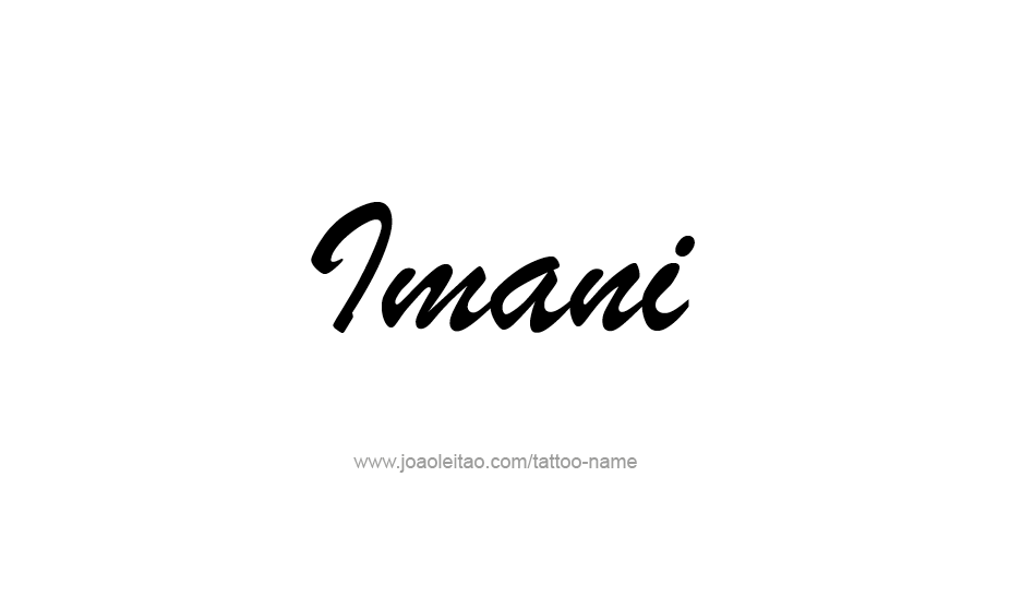 Tattoo Design Name Imani   