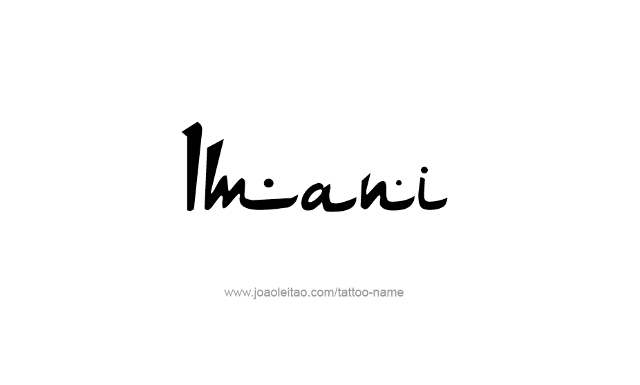 Tattoo Design Name Imani   