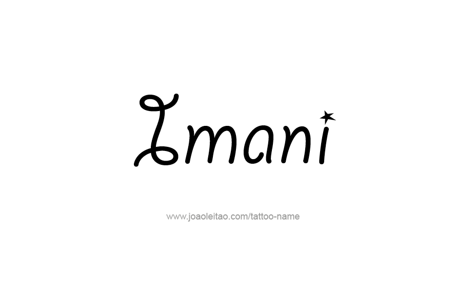 Tattoo Design Name Imani   