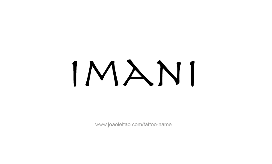 Tattoo Design Name Imani   