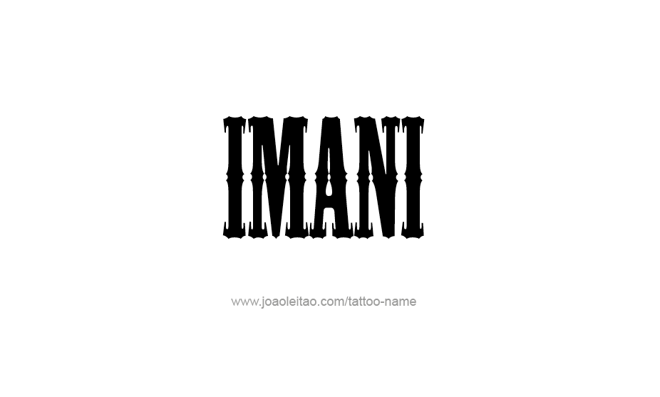 Tattoo Design Name Imani   