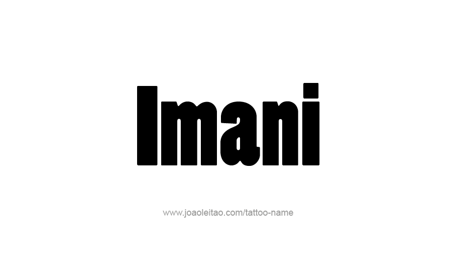 Tattoo Design Name Imani   