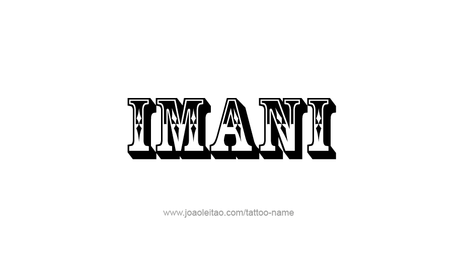 Tattoo Design Name Imani   