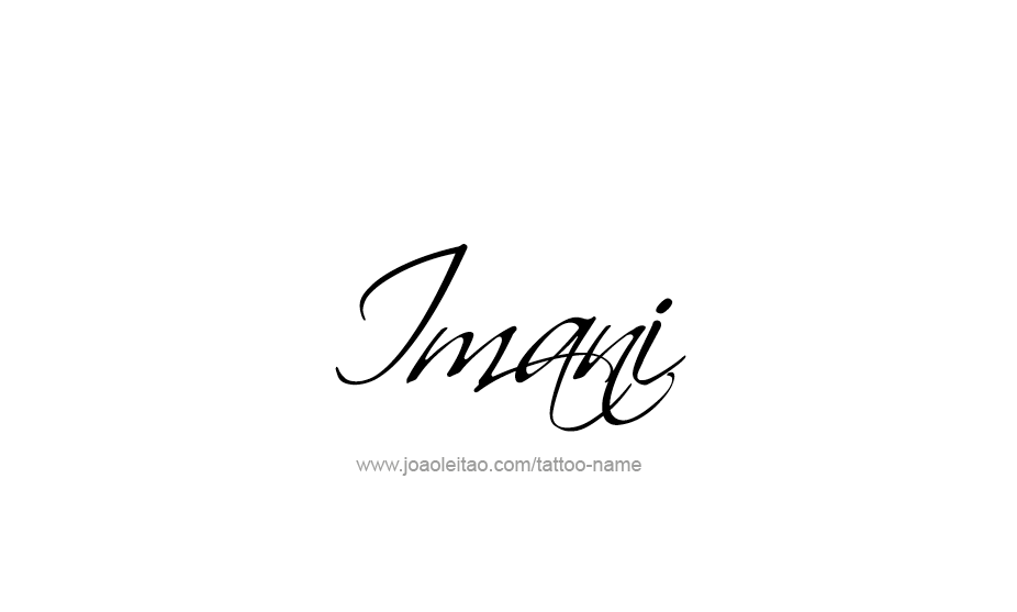 Tattoo Design Name Imani   