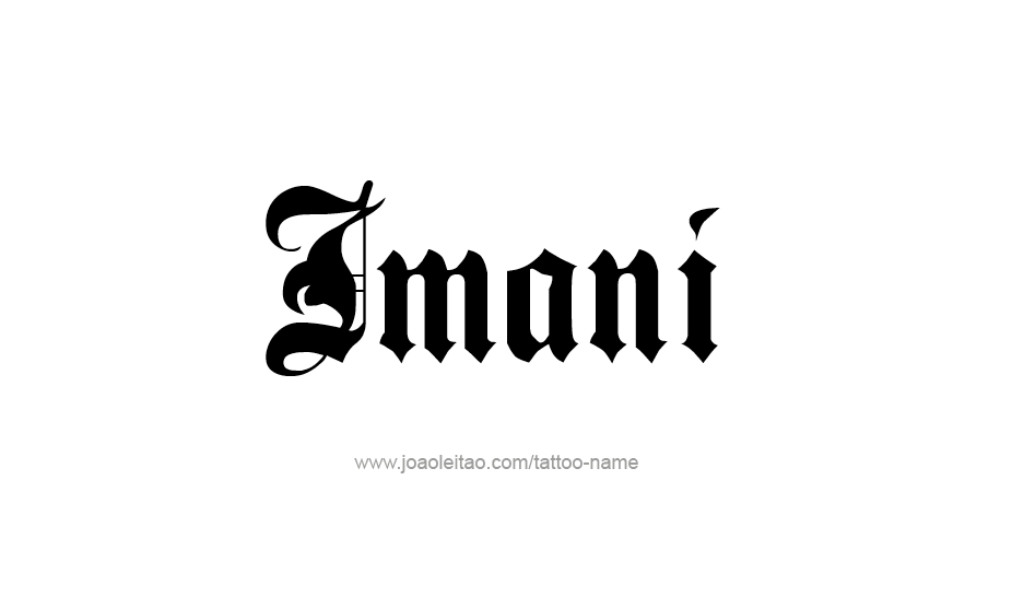 Tattoo Design Name Imani   