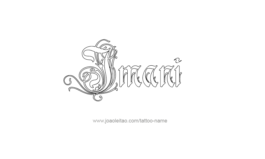 Tattoo Design Name Imani   