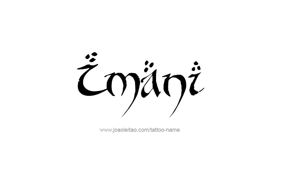 Tattoo Design Name Imani   