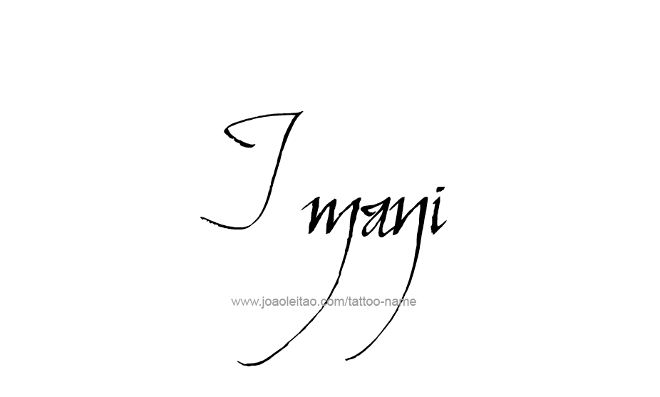 Tattoo Design Name Imani   