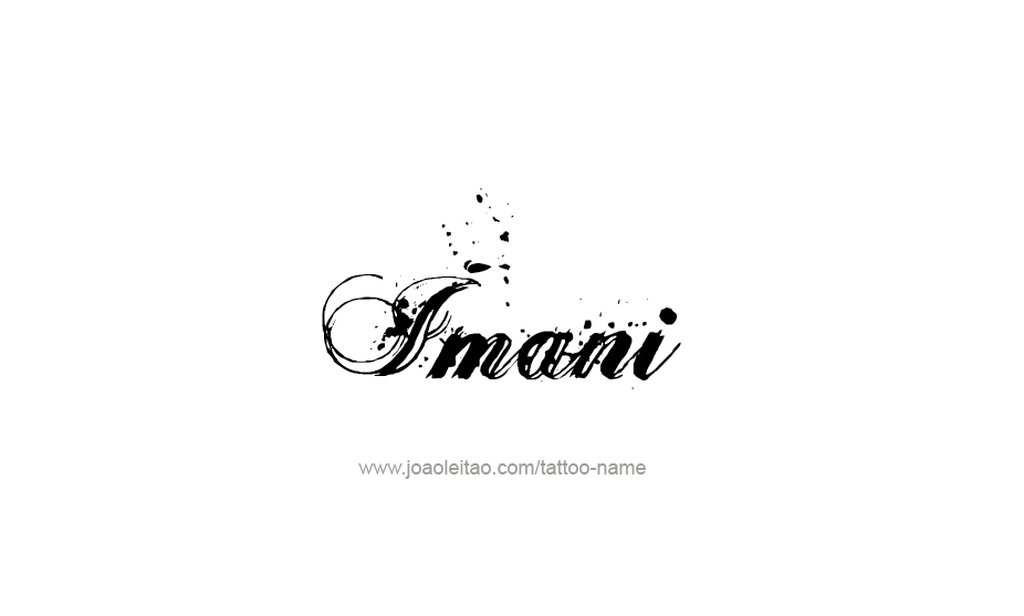 Tattoo Design Name Imani   