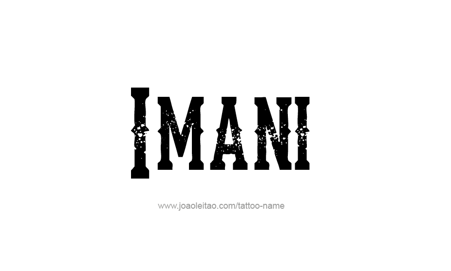 Tattoo Design Name Imani   