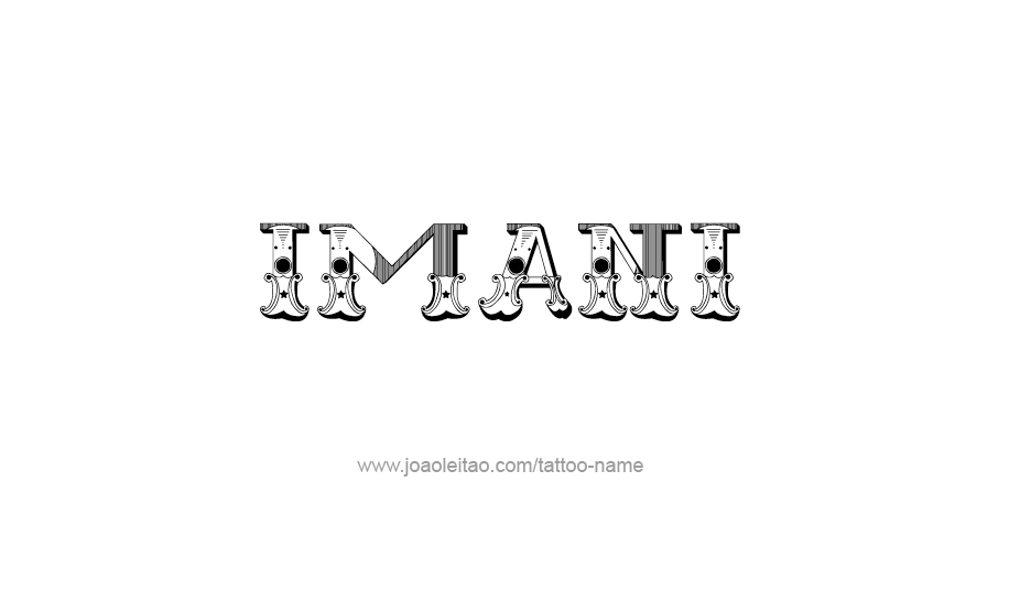 Tattoo Design Name Imani   