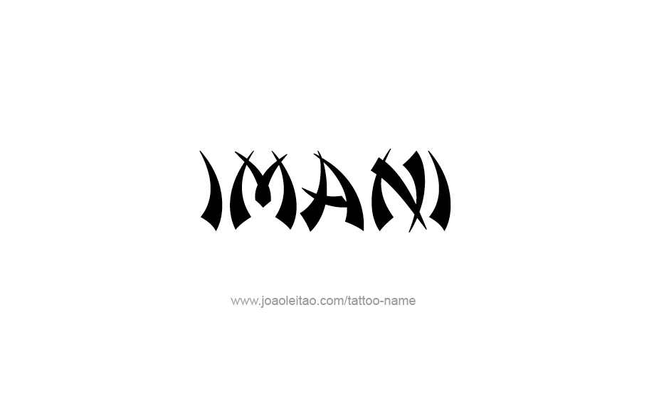 Tattoo Design Name Imani   