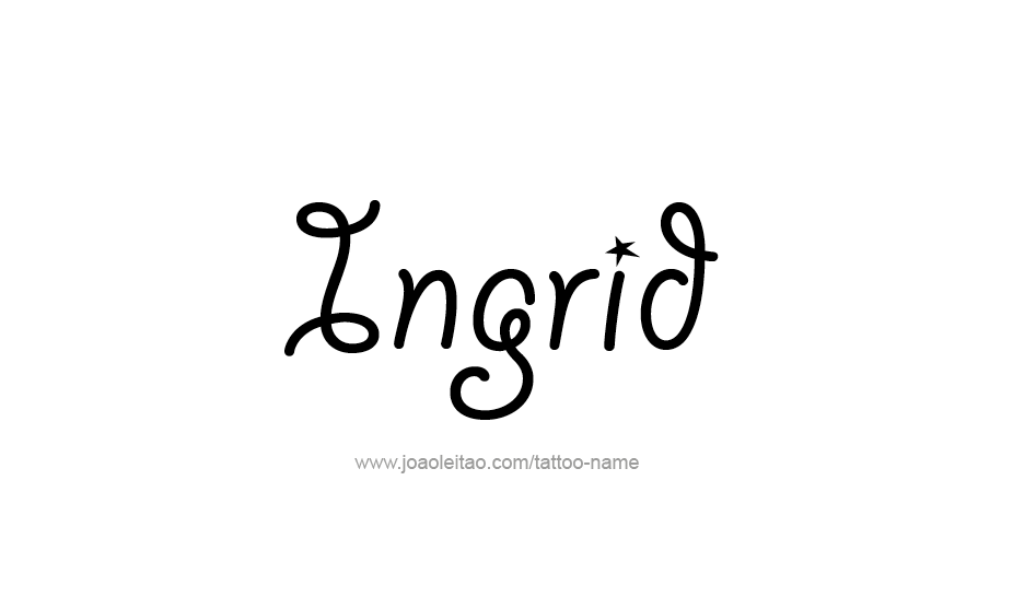 Tattoo Design Name Ingrid   