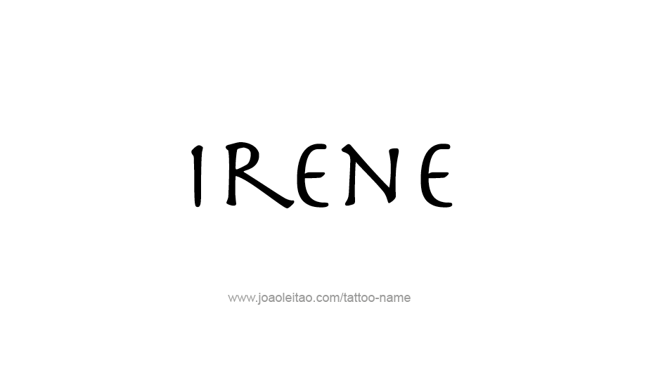 Tattoo Design Name Irene   